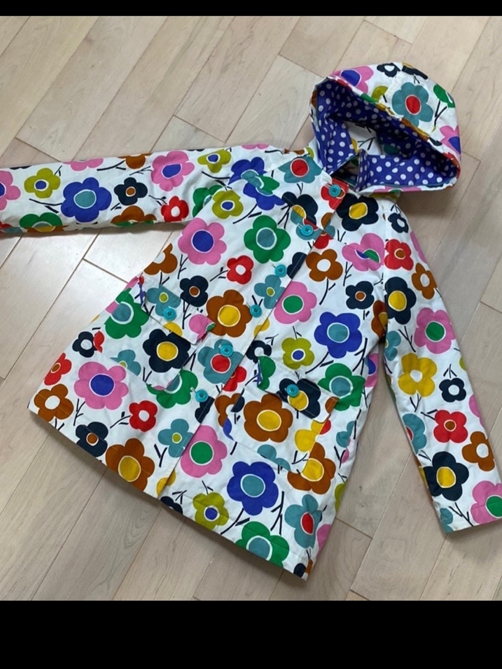Mini Boden Kids cotton lined Raincoat with Hood